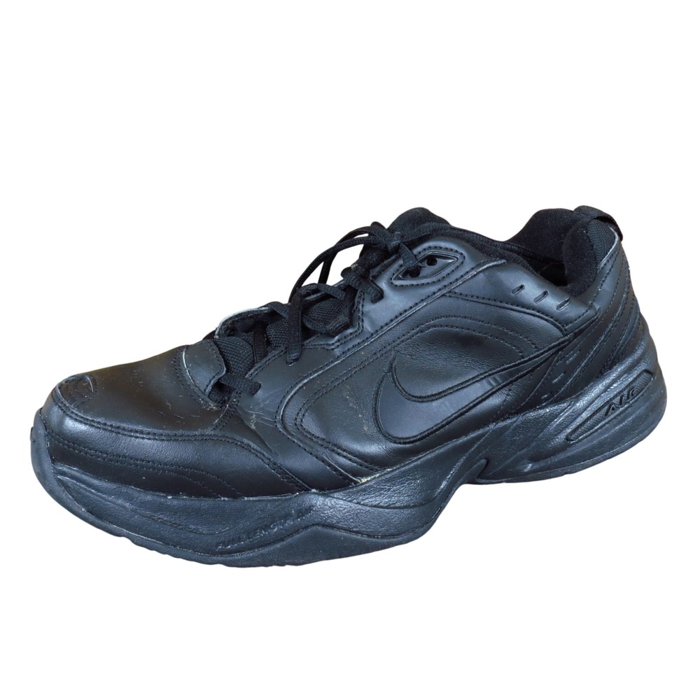 Nike Air Monarch IV Mens Training Shoes Size 11.5 Cross Training Black Leather